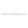 77972 Hood Stripes Decal Three Stripes w/ Crossed Flags Outline Chrome Brushed Steel, 2005-2013 Chevy Corvette - image 1