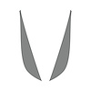 78057 Fang Overlay, 2014-2019 Chevy Corvette, 2Pc, Matte Gray - image 1