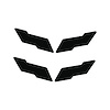 78069 Vinyl Overlay Crossed Flags Emblem, 1997-2004 Chevy Corvette, Front & Rear, Gloss Black - image 1