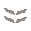 78072 Vinyl Overlay Crossed Flags Emblem, 1997-2004 Chevy Corvette, Front & Rear, Gloss Silver - image 1