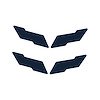 78074 Vinyl Overlay Crossed Flags Emblem, 1997-2004 Chevy Corvette, Front & Rear, Gloss Blue - image 1