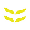78078 Vinyl Overlay Crossed Flags Emblem, 1997-2004 Chevy Corvette, Front & Rear, Gloss Yellow - image 1