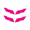 78079 Vinyl Overlay Crossed Flags Emblem, 1997-2004 Chevy Corvette, Front & Rear, Gloss Pink - image 1