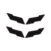 78081 Vinyl Overlay Crossed Flags Emblem, 1997-2004 Chevy Corvette, Front & Rear, Matte Black - image 1