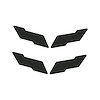 78084 Vinyl Overlay Crossed Flags Emblem, 1997-2004 Chevy Corvette, Front & Rear, Matte Dark Gray - image 1