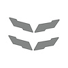 78085 Vinyl Overlay Crossed Flags Emblem, 1997-2004 Chevy Corvette, Front & Rear, Matte Gray - image 1