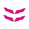 78088 Vinyl Overlay Crossed Flags Emblem, 1997-2004 Chevy Corvette, Front & Rear, Matte Pink - image 1