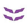 78089 Vinyl Overlay Crossed Flags Emblem, 1997-2004 Chevy Corvette, Front & Rear, Matte Purple - image 1