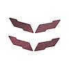 78100 Vinyl Overlay Crossed Flags Emblem, 1997-2004 Chevy Corvette, Front & Rear, Gloss Demon Black - image 1