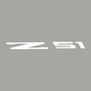 78244 Windshield Decal, 2014-2019 Chevy Corvette, Z51 Logo Gloss White - image 1
