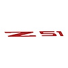 78248 Windshield Decal, 2014-2019 Chevy Corvette, Z51 Logo Matte Red - image 1