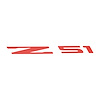 78249 Windshield Decal, 2014-2019 Chevy Corvette, Z51 Logo Red Carbon Fiber - image 1