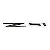 78250 Windshield Decal, 2014-2019 Chevy Corvette, Z51 Logo Gunmetal Brushed Steel - image 1