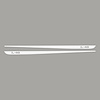 78336 Hood Stripe Decals, 1968-1982 Chevy Corvette, Pair L-48 Matte White - image 1