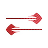 78359 Stingray Fender Emblems Shadow Complete Decal, 2014-2019 Chevy Corvette, Red Carbon Fiber - image 1