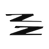 78443 Vinyl Letter Z Overlay Emblem Inserts, 2015-2019 Chevy Corvette, Pair Gloss Black - image 1