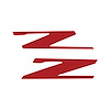 78444 Vinyl Letter Z Overlay Emblem Inserts, 2015-2019 Chevy Corvette, Pair Gloss Red - image 1