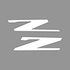 78445 Vinyl Letter Z Overlay Emblem Inserts, 2015-2019 Chevy Corvette, Pair Gloss White - image 1