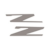 78446 Vinyl Letter Z Overlay Emblem Inserts, 2015-2019 Chevy Corvette, Pair Gloss Silver - image 1