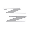 78447 Vinyl Letter Z Overlay Emblem Inserts, 2015-2019 Chevy Corvette, Pair Gloss Gray - image 1