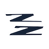 78449 Vinyl Letter Z Overlay Emblem Inserts, 2015-2019 Chevy Corvette, Pair Gloss Blue - image 1