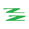 78450 Vinyl Letter Z Overlay Emblem Inserts, 2015-2019 Chevy Corvette, Pair Gloss Lime Green - image 1