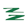 78451 Vinyl Letter Z Overlay Emblem Inserts, 2015-2019 Chevy Corvette, Pair Gloss Green - image 1