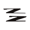 78455 Vinyl Letter Z Overlay Emblem Inserts, 2015-2019 Chevy Corvette, Pair Matte Black - image 1