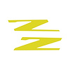 78457 Vinyl Letter Z Overlay Emblem Inserts, 2015-2019 Chevy Corvette, Pair Matte Yellow - image 1