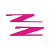 78458 Vinyl Letter Z Overlay Emblem Inserts, 2015-2019 Chevy Corvette, Pair Matte Pink - image 1