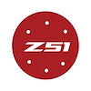78473 Vinyl Gas Door Overlay, 2014-2019 Chevy Corvette, Gloss Red W/ Z51 Logo - image 1
