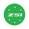 78474 Vinyl Gas Door Overlay, 2014-2019 Chevy Corvette, Gloss Lime Green W/ Z51 Logo - image 1