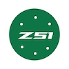 78475 Vinyl Gas Door Overlay, 2014-2019 Chevy Corvette, Gloss Green W/ Z51 Logo - image 1