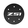 78491 Vinyl Gas Door Overlay, 2014-2019 Chevy Corvette, Black Carbon Fiber W/ Z51 Logo - image 1