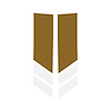 78538 Stripe Winglets, 2014-2019 Chevy Corvette, Matte Gold Matte White - image 1