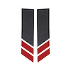 78540 Stripe Winglets, 2014-2019 Chevy Corvette, Gloss Carbon Flash Matte Red - image 1