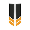 78545 Stripe Winglets, 2014-2019 Chevy Corvette, Matte Dark Gray Gloss Orange - image 1