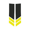 78546 Stripe Winglets, 2014-2019 Chevy Corvette, Matte Dark Gray Gloss Yellow - image 1