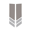 78553 Stripe Winglets, 2014-2019 Chevy Corvette, Gloss Silver Gloss Gray - image 1