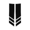 78556 Stripe Winglets, 2014-2019 Chevy Corvette, Gloss Black Gloss Black - image 1