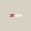 78595 Z51 Steering Wheel Decal, 2014-2019 Chevy Corvette, Gloss Red Z Gloss White 51 - image 1