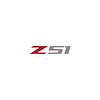 78596 Z51 Steering Wheel Decal, 2014-2019 Chevy Corvette, Gloss Red Z Gloss Silver 51 - image 1