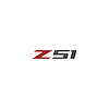 78600 Z51 Steering Wheel Decal, 2014-2019 Chevy Corvette, Gloss Red Z Black Carbon Fiber 51 - image 1