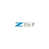 78613 Z51 Steering Wheel Decal, 2014-2019 Chevy Corvette, Gloss Tension Blue Z Chrome Brushed Steel 51 - image 1