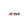 78620 Z51 Steering Wheel Decal, 2014-2019 Chevy Corvette, Matte Red Z Gloss Black 51 - image 1