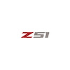 78621 Z51 Steering Wheel Decal, 2014-2019 Chevy Corvette, Matte Red Z Gloss Silver 51 - image 1