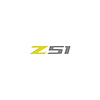 78626 Z51 Steering Wheel Decal, 2014-2019 Chevy Corvette, Matte Yellow Z Matte Gray 51 - image 1