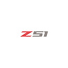 78638 Z51 Steering Wheel Decal, 2014-2019 Chevy Corvette, Anodized Matte Red Z Gloss Silver 51 - image 1