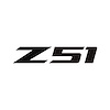 78643 Z51 Rear Bumper Decal, 2014-2019 Chevy Corvette, Single Gloss Black Z Matte Black 51 - image 1