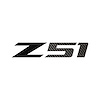 78645 Z51 Rear Bumper Decal, 2014-2019 Chevy Corvette, Single Gloss Black Z Black Gloss Carbon Fiber 51 - image 1